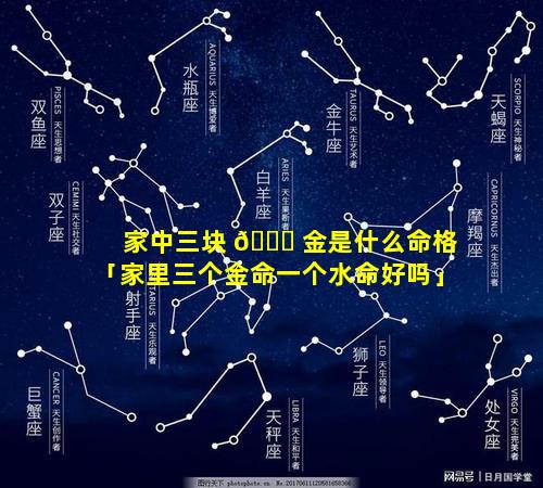家中三块 🐛 金是什么命格「家里三个金命一个水命好吗」